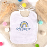 Babero personalizado Arcoíris. Elige tu diseño