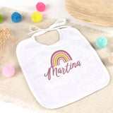 Babero personalizado Arcoíris. Elige tu diseño