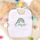 Babero personalizado Arcoíris. Elige tu diseño