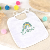 Babero personalizado Arcoíris. Elige tu diseño