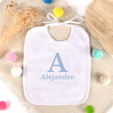 Babero personalizado Inicial Topitos. Elige tu diseño