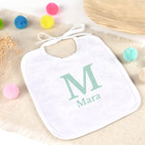 Babero personalizado Inicial Topitos. Elige tu diseño