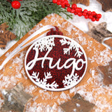 Bola Navidad Snow Prémium Glitter personalizada