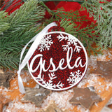 Bola Navidad Snow Prémium Glitter personalizada
