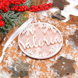 Bola Navidad Snow Prémium Rosa personalizada