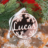 Bola Navidad Snow Prémium Rosa personalizada