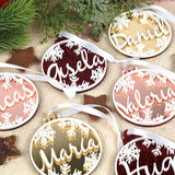 Bola Navidad Snow Prémium Rosa personalizada
