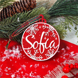 Bola Navidad Snow roja personalizada