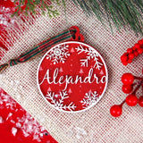 Bola Navidad Snow roja personalizada
