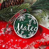 Bola Navidad Snow verde personalizada