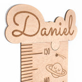 Medidor madera Planetas personalizado grabado