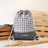 Mochila Vichy Gris personalizada