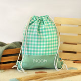 Mochila Vichy Menta personalizada