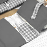 Portapañales bebé Vichy Gris personalizado