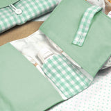 Portapañales bebé Vichy Menta personalizado