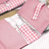 Portapañales bebé Vichy Rosa personalizado