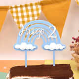 Topper Arcoíris Metacrilato Personalizado. Color a elegir
