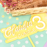 Topper Metacrilato Classic Personalizado. Color a elegir