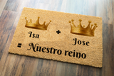 Felpudo personalizado Nuestro reino Coronas