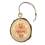 Bola tronco madera Navidad personalizada. Modelo Familia