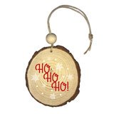 Bola tronco madera Navidad personalizada. Modelo Inicial Noel