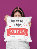 Cojin Regalo para el Familiar Que mas Quieres.Cojín: Relleno + Funda (40x40 cm).Abuela