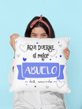 Cojin Regalo para el Familiar Que mas Quieres.Cojín: Relleno + Funda (40x40 cm).Abuelo