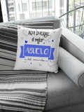 Cojin Regalo para el Familiar Que mas Quieres.Cojín: Relleno + Funda (40x40 cm).Abuelo