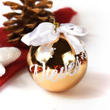 Bola Navidad Dorada personalizada. Color nombre a elegir