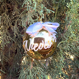 Bola Navidad Dorada personalizada. Color nombre a elegir