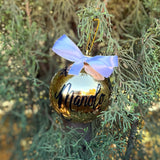 Bola Navidad Dorada personalizada. Color nombre a elegir