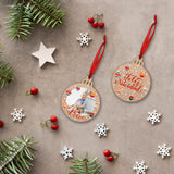 Bola madera Navidad personalizada con foto. Modelo Bolas
