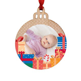 Bola madera Navidad personalizada con foto. Modelo Regalos