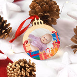 Bola madera Navidad personalizada con foto. Modelo Regalos