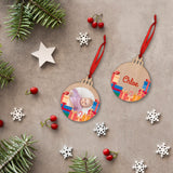 Bola madera Navidad personalizada con foto. Modelo Regalos