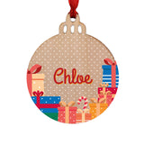 Bola madera Navidad personalizada con foto. Modelo Regalos