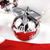 Bola Navidad Plateada personalizada. Color nombre a elegir