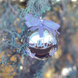 Bola Navidad Plateada personalizada. Color nombre a elegir