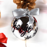 Bola Navidad Plateada personalizada. Color nombre a elegir