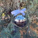Bola Navidad Plateada personalizada. Color nombre a elegir