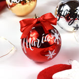 Bola Navidad Roja personalizada. Color nombre a elegir