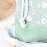 Bolsita Almuerzo personalizada Lunas mint