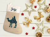 Calcetín Navidad Camello personalizado. Color a elegir