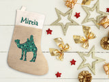Calcetín Navidad Camello personalizado. Color a elegir