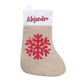 Calcetín Navidad Copo personalizado. Color a elegir