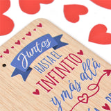 Marco fotos madera personalizado color San Valentín - Infinito