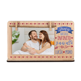 Marco fotos madera personalizado color San Valentín - Infinito