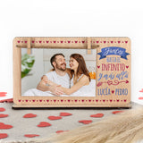 Marco fotos madera personalizado color San Valentín - Infinito
