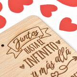 Marco fotos madera personalizado grabado San Valentín - Infinito