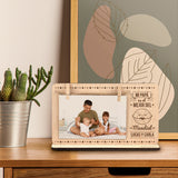 Marco fotos madera personalizado grabado Papá Mundo mundial